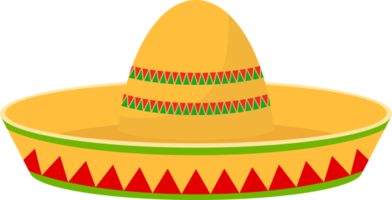 ilustração de design de clipart de chapéu mexicano png