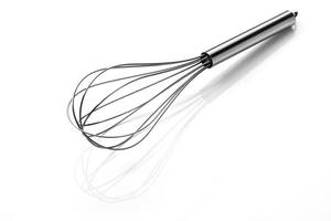 Stainless steel egg beater or egg whisk photo