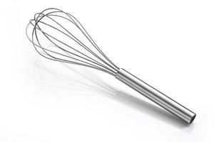 Stainless steel egg beater or egg whisk photo