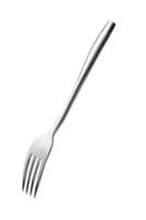 The metal shiny fork on white photo