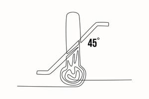 One continuous line drawing of Storage temperature symbol. Packaging mark concept. Single line draw design vector graphic illustration.