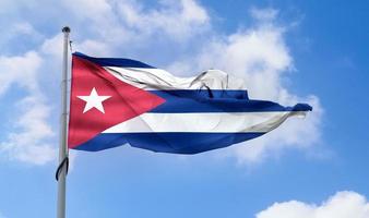 Cuba flag - realistic waving fabric flag. photo