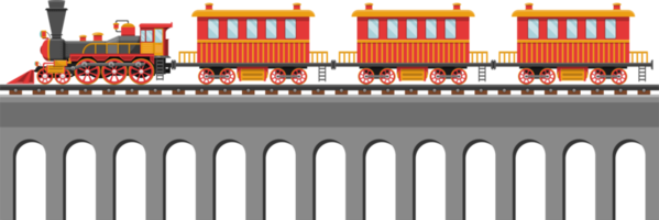 tren vintage en ilustración de diseño de imágenes prediseñadas de ferrocarril png