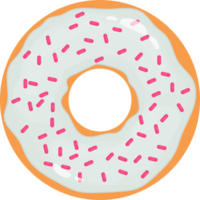 delicioso donut conjunto clipart diseño ilustración png