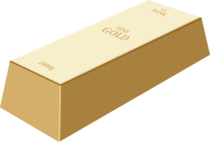 ilustração de design de clipart de barra de ouro png