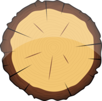 seção transversal da ilustração de design de clipart de árvore de madeira png