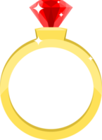 ilustração de design de clipart de anel de noivado png