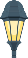 ilustração de design de clipart de lâmpada de rua vintage png