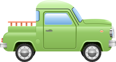 Retro pick-up car clipart design illustration png