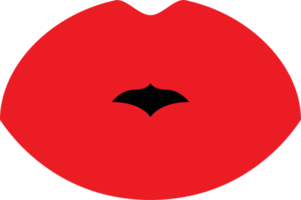 ilustração de design de clipart de lábios vermelhos de mulher png
