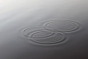 Detailed close up view on water surfaces with ripples and waves and the sunlight reflecting at the surface photo