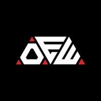 diseño de logotipo de letra de triángulo oew con forma de triángulo. monograma de diseño de logotipo de triángulo oew. plantilla de logotipo de vector de triángulo oew con color rojo. logotipo triangular oew logotipo simple, elegante y lujoso. Oow