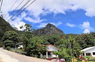 Beautiful impressions of the tropical landscape on the Seychelles islands paradise photo