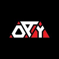 diseño de logotipo de letra triangular oay con forma de triángulo. monograma de diseño de logotipo de triángulo oay. plantilla de logotipo de vector de triángulo oay con color rojo. logotipo triangular oay logotipo simple, elegante y lujoso. Oye