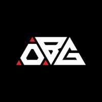 diseño de logotipo de letra de triángulo obg con forma de triángulo. monograma de diseño de logotipo de triángulo obg. plantilla de logotipo de vector de triángulo obg con color rojo. logotipo triangular obg logotipo simple, elegante y lujoso. obg
