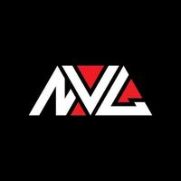 Diseño de logotipo de letra triangular nvl con forma de triángulo. monograma de diseño de logotipo de triángulo nvl. plantilla de logotipo de vector de triángulo nvl con color rojo. logotipo triangular nvl logotipo simple, elegante y lujoso. nvl