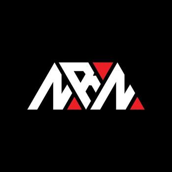 NRN triangle letter logo design with triangle shape. NRN triangle logo design monogram. NRN triangle vector logo template with red color. NRN triangular logo Simple, Elegant, and Luxurious Logo. NRN