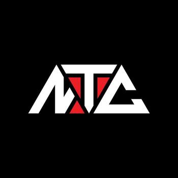 NTC triangle letter logo design with triangle shape. NTC triangle logo design monogram. NTC triangle vector logo template with red color. NTC triangular logo Simple, Elegant, and Luxurious Logo. NTC