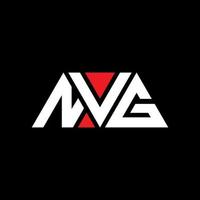 NVG triangle letter logo design with triangle shape. NVG triangle logo design monogram. NVG triangle vector logo template with red color. NVG triangular logo Simple, Elegant, and Luxurious Logo. NVG