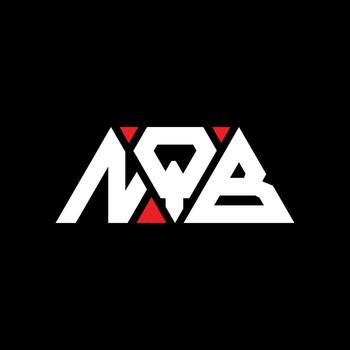 NQB triangle letter logo design with triangle shape. NQB triangle logo design monogram. NQB triangle vector logo template with red color. NQB triangular logo Simple, Elegant, and Luxurious Logo. NQB