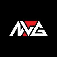 NLG triangle letter logo design with triangle shape. NLG triangle logo design monogram. NLG triangle vector logo template with red color. NLG triangular logo Simple, Elegant, and Luxurious Logo. NLG