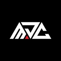 Diseño de logotipo de letra triangular mjc con forma de triángulo. monograma de diseño del logotipo del triángulo mjc. plantilla de logotipo de vector de triángulo mjc con color rojo. logotipo triangular mjc logotipo simple, elegante y lujoso. mjc