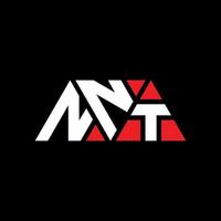 diseño de logotipo de letra triangular nnt con forma de triángulo. monograma de diseño de logotipo de triángulo nnt. plantilla de logotipo de vector de triángulo nnt con color rojo. logotipo triangular nnt logotipo simple, elegante y lujoso. nnt