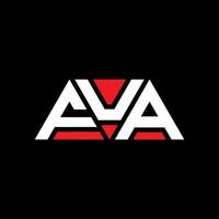 FUA triangle letter logo design with triangle shape. FUA triangle logo design monogram. FUA triangle vector logo template with red color. FUA triangular logo Simple, Elegant, and Luxurious Logo. FUA