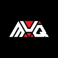 MUQ triangle letter logo design with triangle shape. MUQ triangle logo design monogram. MUQ triangle vector logo template with red color. MUQ triangular logo Simple, Elegant, and Luxurious Logo. MUQ