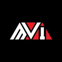 Diseño de logotipo de letra triangular mvi con forma de triángulo. monograma de diseño del logotipo del triángulo mvi. plantilla de logotipo de vector de triángulo mvi con color rojo. logotipo triangular mvi logotipo simple, elegante y lujoso. mvi