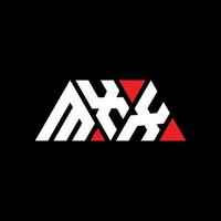 Diseño de logotipo de letra triangular mxx con forma de triángulo. monograma de diseño de logotipo de triángulo mxx. plantilla de logotipo de vector de triángulo mxx con color rojo. logotipo triangular mxx logotipo simple, elegante y lujoso. mxx