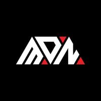 MDN triangle letter logo design with triangle shape. MDN triangle logo design monogram. MDN triangle vector logo template with red color. MDN triangular logo Simple, Elegant, and Luxurious Logo. MDN