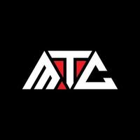Diseño de logotipo de letra triangular mtc con forma de triángulo. monograma de diseño del logotipo del triángulo mtc. plantilla de logotipo de vector de triángulo mtc con color rojo. logotipo triangular mtc logotipo simple, elegante y lujoso. mtc