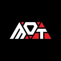 MOT triangle letter logo design with triangle shape. MOT triangle logo design monogram. MOT triangle vector logo template with red color. MOT triangular logo Simple, Elegant, and Luxurious Logo. MOT