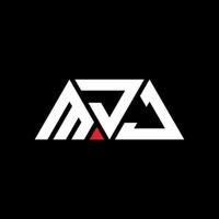 Diseño de logotipo de letra triangular mjj con forma de triángulo. monograma de diseño del logotipo del triángulo mjj. plantilla de logotipo de vector de triángulo mjj con color rojo. logotipo triangular mjj logotipo simple, elegante y lujoso. mjj