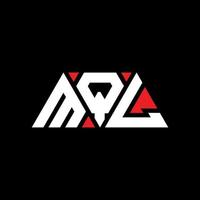 Diseño de logotipo de letra triangular mql con forma de triángulo. monograma de diseño de logotipo de triángulo mql. plantilla de logotipo de vector de triángulo mql con color rojo. logotipo triangular mql logotipo simple, elegante y lujoso. mql