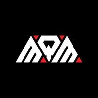 MQM triangle letter logo design with triangle shape. MQM triangle logo design monogram. MQM triangle vector logo template with red color. MQM triangular logo Simple, Elegant, and Luxurious Logo. MQM