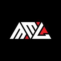MML triangle letter logo design with triangle shape. MML triangle logo design monogram. MML triangle vector logo template with red color. MML triangular logo Simple, Elegant, and Luxurious Logo. MML