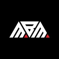 diseño de logotipo de letra triangular mbm con forma de triángulo. monograma de diseño de logotipo de triángulo mbm. plantilla de logotipo de vector de triángulo mbm con color rojo. logo triangular mbm logo simple, elegante y lujoso. mmm