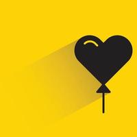 heart balloon on yellow background vector illustration