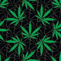 hojas de patrón de cannabis sin costuras vector