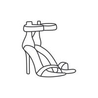 high heels shoes line icon vector illustration