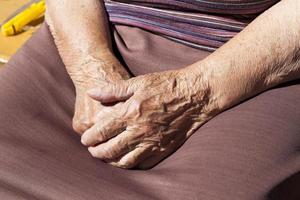 Hands of an old woman photo