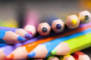 colored wooden pencils photo