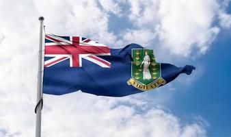 3D-Illustration of a British Virgin Islands flag - realistic waving fabric flag. photo