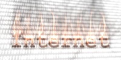 Banner of internet security buzzword text done with kirlian aura photography photo