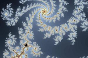 hermoso zoom en el infinito conjunto matemático mandelbrot fractal. foto