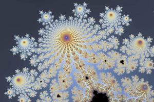 Beautiful zoom into the infinite mathematical mandelbrot set fractal. photo