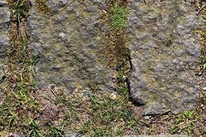 Detailed close up on old historical cobblestone roads and walkways photo