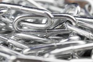 close up of metal chain parts photo